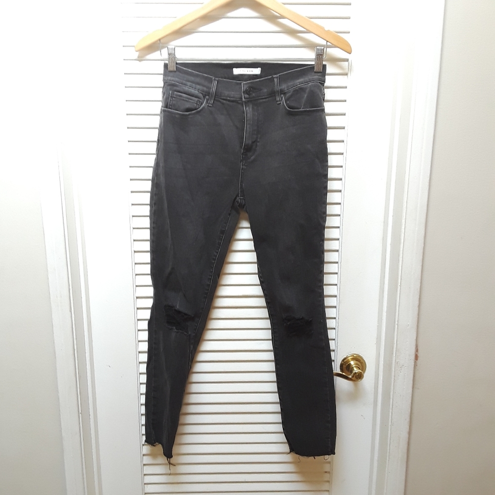 Pacsun Women 27 size High Rise Jegging Black Distressed Denim Jeans